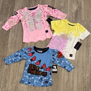 NWT Elite Premium Denim girls tops bundle of 3, Size 5-6